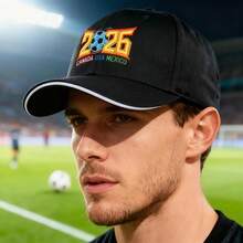 2026 World Cup, Men's & Women's Embroidered Baseball Cap, Breathable Cotton Adjustable Hat, Various Patterns Suitable For Casual Daily Wear - A - View 5
