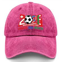 2026 World Cup, Men's & Women's Embroidered Baseball Cap, Breathable Cotton Adjustable Hat, Various Patterns Suitable For Casual Daily Wear - A - View 9