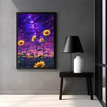 1件 [30*40cm/11.8*15.7in] 5D 壓克力鑽石畫套件，向日葵圖案，適合成人初學者 DIY 馬賽克鑽石藝術，全鑽手工自設計 DIY 鑽石畫，適用於客廳、臥室、辦公室牆面裝飾掛畫，送給家人和朋友的驚喜家居裝飾禮物，無框 - 無框 - 查看 2