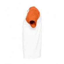 SOLS Mens Funky Contrast Short Sleeve T-Shirt - White/Orange - View 3