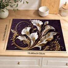 1pc Diatomaceous Earth Drying Mat, Non-Slip Heat-Resistant Absorbent Mat, Suitable For Kitchen Countertop, Coffee Machine, Tableware, Home Cafe Bar Party Decoration Placemat Gift - Multicolor - View 14