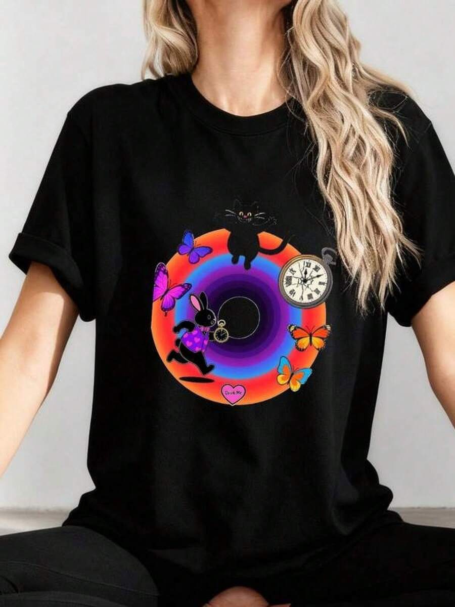 Women T-Shirts - Black - View 1