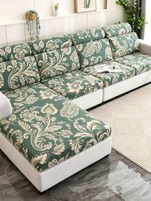 1pc Line Geometric Print Milk Silk Elastic All-Season Washable Shower Cap Style Sofa Cushion Cover - Multicolor - View 6