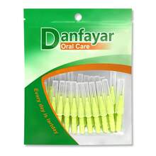 Danfayar 24支裝牙縫刷，成人用牙縫清潔刷，適用於清潔牙縫與牙套，軟毛搭配彈性鋼絲，直型 I 型，每支附保護蓋，6種尺寸不同顏色 - 彩色 - 查看 11