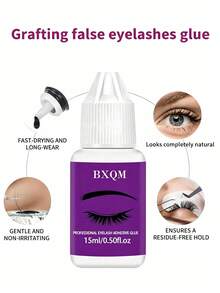 1 Stück/2 Stücke professioneller Wimpernverlängerungskleber, 6ml/15ml, starker Halt, trocknet in 0,5-1s, 6-7 Wochen Haltbarkeit, langanhaltend, hypoallergen, für DIY Cluster Wimpern, Heimgebrauch, Cluster Wimpernkleber, Schwarz, für empfindliche Haut, schnell trocknend, für einzelne Wimpern - Übersicht 3