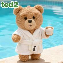 Pendentif en peluche d'ours TED2, porte-clés mignon de dessin animé, breloque de sac, ornement de sac à dos, poupée en peluche, cadeau d'anniversaire pour filles - Multicolore - View 4