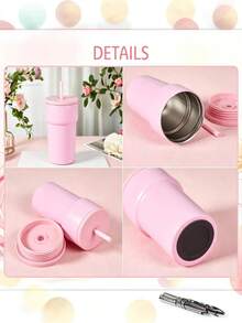 Vaso térmico de acero inoxidable personalizado, taza de viaje con nombre personalizado, regalo de dama de honor taza de café, regalo personalizado, vaso térmico con pajita, taza de viaje personalizada, vaso térmico, regalo de dama de honor, vaso térmico con tapa, invitación de dama de honor, despedida de soltera, taza de café - Multicolor - Ver 7