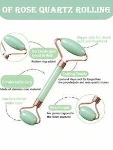 3pcs/1pc Ice Facial Roller - Facial Skincare Ice Roller Set, Facial Massage Tool, Silicone Ice Facial Roller, Quartz Roller For Relieving Facial And Eye Puffiness, Enhancing Skincare And Glow, Suitable For Eyes, Neck And Face, Ice Facial Roller Mold - Skincare Tool - Green - View 3