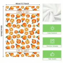 1/2/100pcs Luxury Kitchen Towels, Lemon & Bee Pattern Design, Multiple Sizes Available, Machine Washable, Heat Resistant, Highly Absorbent And Easy To Clean, Suitable For Party Decor, Coffee Table And Home Decoration - Multicolor - View 11