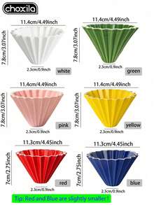 choxila 1pc Ceramic Coffee Dripper, Paper Cup Shaped Pour Over Coffee Filter, Permanent Pour Over Coffee Filter Coffee Funnel, Coffee Accessories - Coffee Filter - View 11
