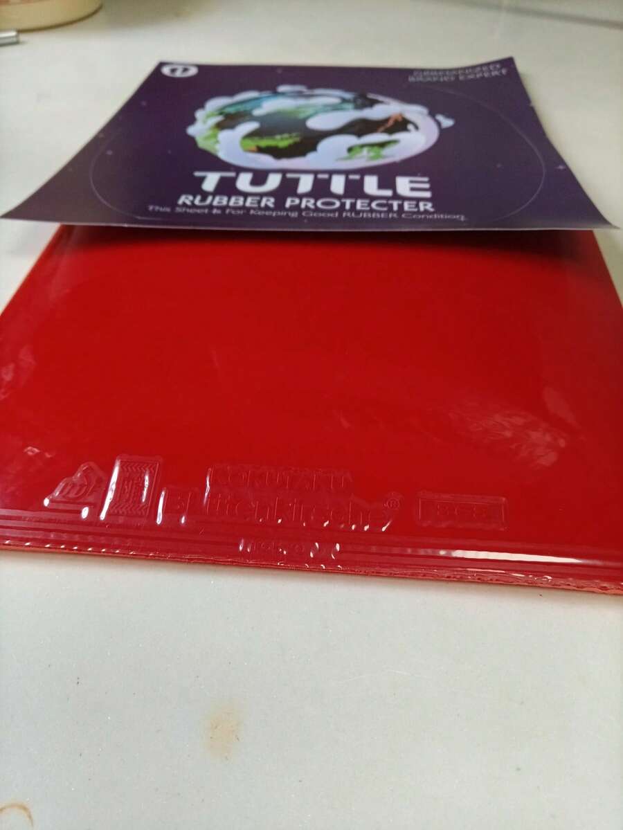 Carbon Particle Sponge Table Tennis Rubber + Professional Protective Film, Prevents Oxidation, Extends Service Life, 2.2mm Thickness, Medium Hard 37-39 Degrees, High Elasticity, Easier Ball Control - Multicolor - View 1