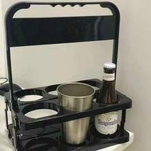 露營野餐籃戶外折疊飲料啤酒籃附手把，INS風咖啡奶茶便利收納籃 - A - 查看 7