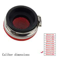 PowerMotor 摩托車空氣濾清器清潔器 28 32 35 38 42 44 47 50 54 58MM 通用 2 衝程替換零件 適用於越野摩托車 坑道車 摩托車 - A - 查看 19
