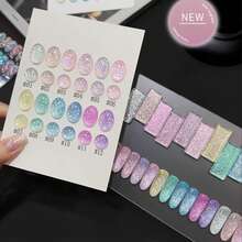 MISS MIANEL 10ML 1pc 仙女夢幻閃鑽凝膠指甲油 2026夏季新品熱銷 高密度超亮虹彩閃粉指甲油 粉色指甲 藍色指甲 綠色指甲 適用於腳趾甲 - 彩色 - 查看 2