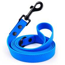 PVC Material Dog Leash Suitable For Training And Walking, Waterproof, Odor-Resistant, Rust-Proof, Stain-Resistant, Easy To Clean, 4 Colors Available, Durable And Sturdy, Comfortable Grip, For Small, Medium And Large Dogs - Blue - View 1