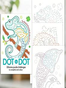 1pc Stress Relief Healing Connect-The-Dots Coloring Book, Helps Improve Focus, Relieve Stress, Relax Mind, Suitable For All Ages, Holiday, New Year, Birthday, Party Perfect Gift Back To School - Multicolor - View 5