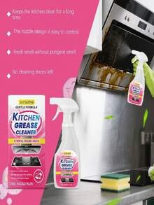 Kitchen Degreaser Cleaner, Stove Top Oil Stain Remover, Range Hood Kitchen Cleaning Spray, Powerful Grease Removal, Quickly Dissolves Kitchen Oil Stains, Makes Kitchen Look Brand New. Randomly Sent New Or Old Model - Liquid - View 7