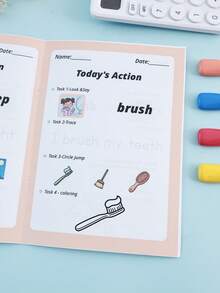 Cute Children's Sentence Description Practice Book English Handwriting Training & Learning Activity Book Back To School Season Learning Tracing Book Teacher Reward Copybook - Multicolor - View 7