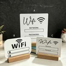 1 個櫸木底座 WiFi 密碼告示牌，壓克力牆面裝飾牌，附可擦拭標記筆，裝飾吊飾，店鋪告示牌，咖啡店告示牌，餐廳告示牌，居家裝飾，房間裝飾，牆面裝飾禮物，生日紀念品，畢業紀念品 - 底座款 - 查看 7