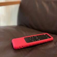 1pc TV Solar Remote Control Silicone Protective Case, Compatible With Models: BN59-01432A/BN59-01432J/BN59-01455A, Anti-Slip, Shockproof, With Lanyard, Multiple Colors Available - 145 X 42MM - Red - View 4