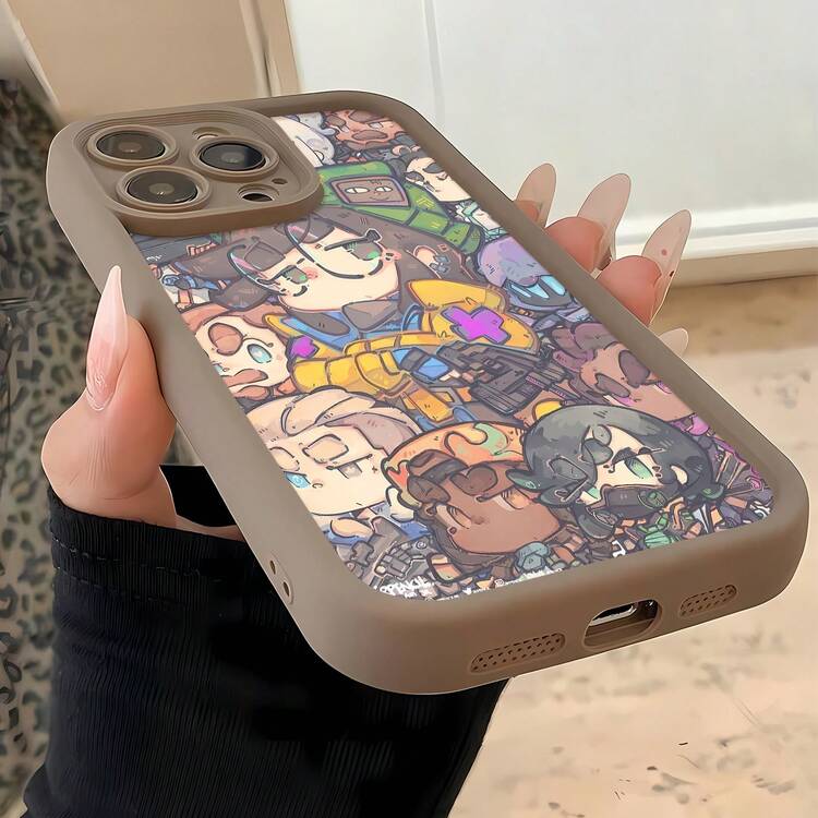 Tema de disparos Inkling verde y amarillofunda de teléfono Fundas compatibles con ,Apple,VIVO,OPPO,,, y Honor.Fabricadas en silicona TPU,ofrecen protección contra golpes y caídas. - Marrón - Añade 5