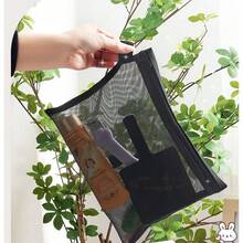Travel Storage Bag Makeup Bag Transparent Mesh Portable Minimalist Toiletry Bag Storage Bag Large Capacity Lipstick Pouch - A - View 9