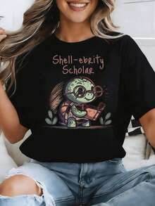 Women T-Shirts - 黑色 - 查看 3