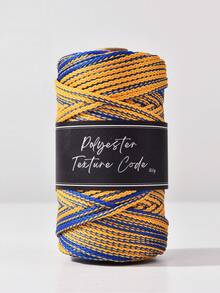 1pc 5mmTwo-Tone Polyester Texture Code Braided Cord, Durable Macrame Rope For DIY Plant Hangers, Bags & Bohemian Decor - Multicolor - View 13