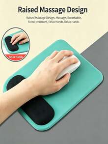 Large Ergonomic Wrist Rest Mouse Pad For Women, Memory Foam & Silicone Anti-Slip Wristband Mouse Mat - View 3