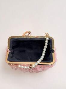 Bolso bandolera de cuero PU con lunares redondos para mujer, bolso de mano estilo vintage con cierre de hebilla y correa ajustable para el hombro, bolso tote de ciudad de unicolor y lig - Champán - Ver 11