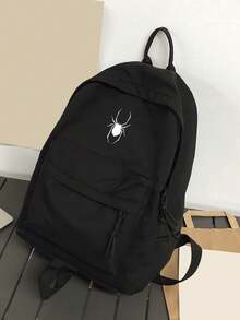極簡風格背包套裝 - 多功能中性大學風背包；大容量尼龍旅行袋，耐用耐磨設計書包 - 彩色 - 查看 17