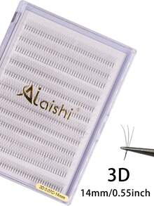12排 AILAISHI W型接睫毛,0.07mm,混合長度 8-14mm,3D預製扇形,柔軟自然外觀,十字/貓眼風格,適合初學者,多功能睫毛款式|自然外觀睫毛|柔軟質地睫毛 - D - 查看 12