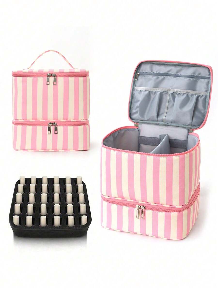 2026 Large Capacity Multifunctional Portable PU Leather Cosmetic Bag, Makeup Bag, Toiletry Bag, Makeup Organizer, Makeup Case, Manicure Supplies - 多色 2 - 查看 1