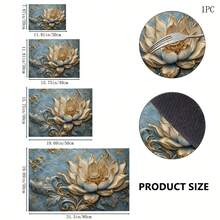 1 pieza Alfombrilla de secado de tierra de diatomeas con patrón floral 3D, almohadilla absorbente antideslizante y resistente al calor, adecuada para encimera de cocina, cafetera, vajilla, decoración de bar de café en casa, fiesta, regalo - Multicolor - Ver 9