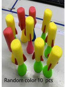 1/5/10pcs Colorful Foam Rocket Launcher, Space Theme Rocket Slingshot, Interactive Flying Rocket Toy, Mini Rocket Launcher Party Supplies, Birthday Party Favor Fillers, Carnival Prizes, Holiday Party Gifts, Christmas And Halloween Celebration Gifts, Indoor Outdoor Party Game Accessories - Bouncing Rocket - View 12