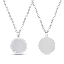 Customized Personalized Round Pendant With Letter, Suitable For Men And Women, Photo Customized Necklace, Custom Text Necklace, Customized Photo Pendant Necklace - Multicolor - View 9
