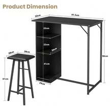 Bar Tables - Noir avec coussin - Voir 2