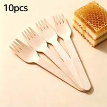 Disposable Birch Wooden Forks For Restaurants - Perfect For Cake, Dessert & Ice Cream. Also Great For Home Use And Compostable - Multicolor - View 13