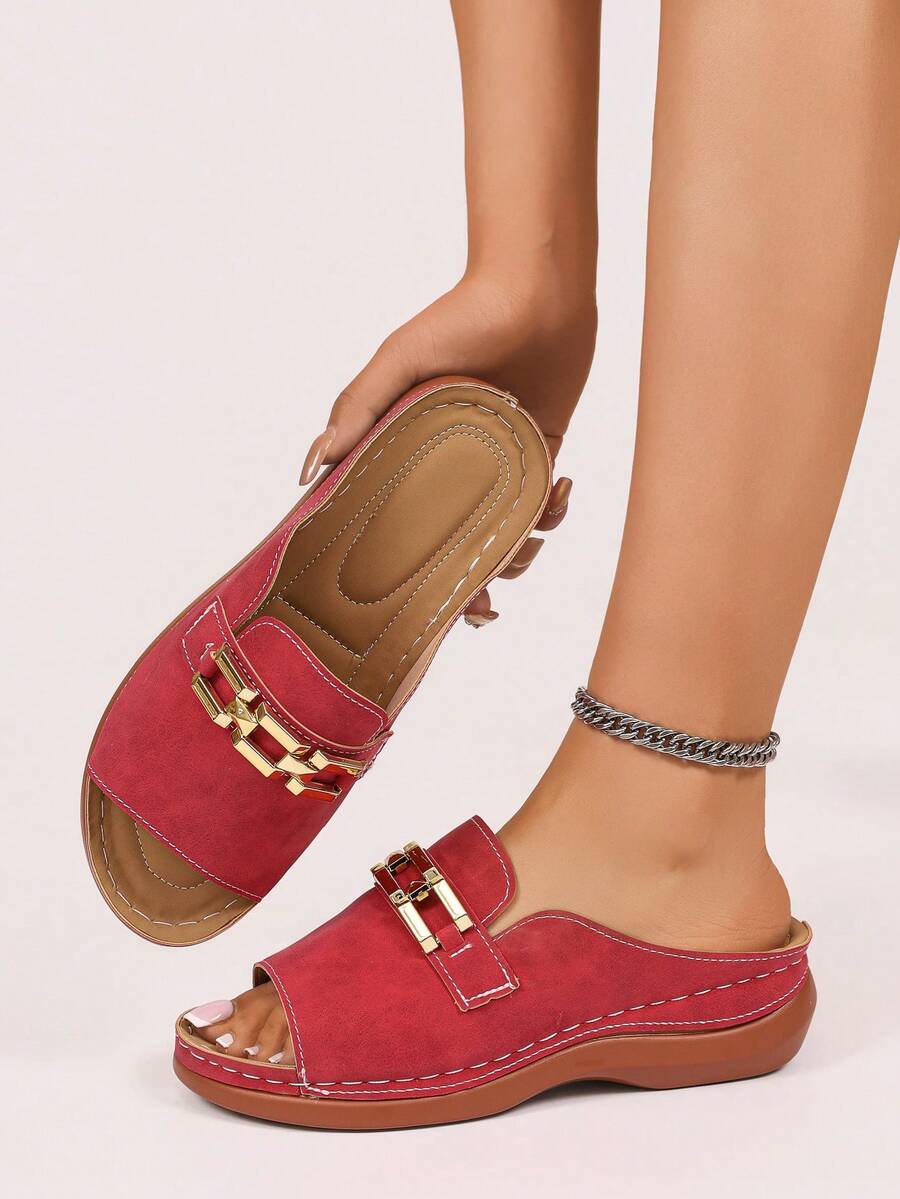 Neue Damen-Sandalen mit dicker Sohle, Keilabsatz und Plateau, Strandmode für Urlaub und Party