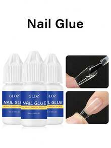 GLOZ 2入組超強效指甲膠，適用於壓克力指甲、指甲尖端、貼片假指甲，沙龍級刷式指甲膠，易於塗抹，耐用且持久 - 5G - 查看 8