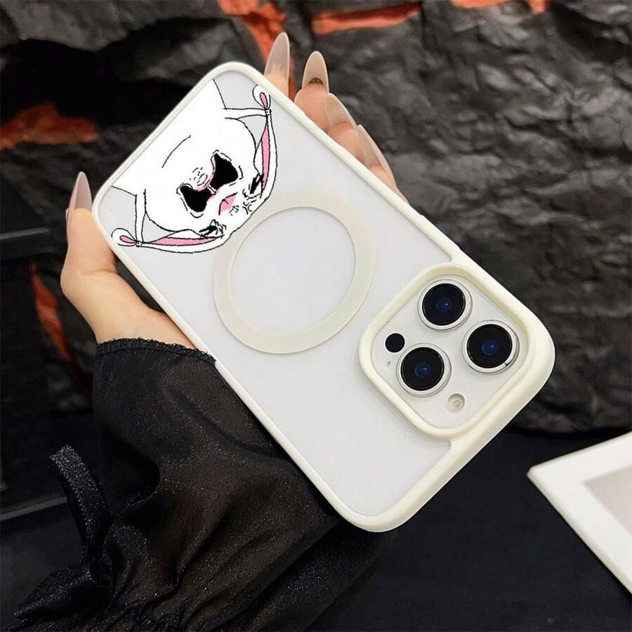 マグネット式黄ばみ防止 | 高級感あふれる2in1アクリルマグネット式スマホケース！スタイリッシュで手触りも良く、実用的な保護機能とマグネット式・耐衝撃設計を融合させた、高級感あふれるケースです。 うさぎ 泣き 表情ケース, 17e,家族、恋人、友人、そして子供たちへのプレゼントに最適です。Pixel 9 Pro/16e/9A/Pixel 8 Pro/14 Plus/17/12 Pro/Pixel 8/Pixel 10/Air/16 Pro/14 Pro Max/Pixel 8a 5G/13/17e スマートフォンケースに対応 - ホワイト - チェックする 1