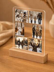 Customized Music Plaque, Customized Photo Frame, Personalized Acrylic Photo Plaque Frame, Suitable For Women, Men, Her, Girlfriend, Boyfriend, Couples, Wife, Mom, Dad Personalized Anniversary Birthday Gift, Glass Art - Multicolor - View 4
