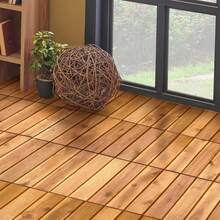 [Free Shipping] 27 Pieces Acacia Wood Interlocking Patio Deck Tile-XY332704 - FXCWQVB6OA5H90 - View 7