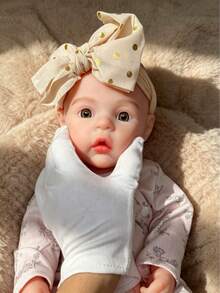 18 Inch Meadow Reborn Baby Girl Full Silicone Doll, Open Mouth, Collector Grade, Perfect Christmas And Birthday Gift (Anatomically Correct) - Reborn Doll - View 4