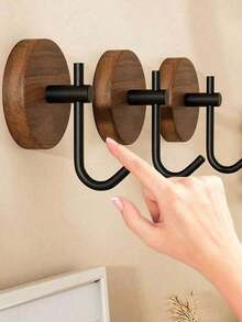 1PC/2PCS/3PCS Door Hanging Hooks With Adhesive, No Drilling Required To Hang Clothes, Adhesive Hooks, Towel Rack, Bedroom Wall Decor, Clothes Hanger, Hooks, Wall Hanging Key Rack, Key Hooks, Adhesive Hooks, Kitchen Accessories, Bathroom Hooks - View 1