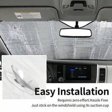 1pc Fashionable Leopard Print Car Front Windshield Sun Shade, Decorative Vehicle Sun Visor, UV Reflective Sun Protection Cover To Keep Car Cool - A - View 6