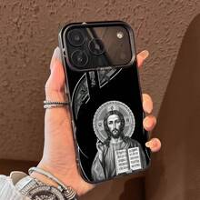 Orthodox Cross Icon Jesus God Phone Case For IPhone 17,16,15,14,13,12,11,Pro,Max,Plus,E,Air,Mini Black Tpu Cover TFGL - 4 - View 4