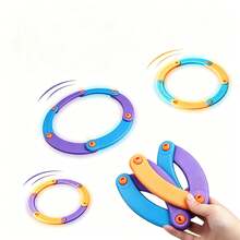 New Creative Sound Whistle Flying Ring, High-Quality EVA Soft Dart, Foldable Portable Youth Outdoor Toy, Interactive Leisure Game Accessory, Easy To Carry Suitable For Beach, Lawn, Camping, Outdoor Gathering, Ideal Holiday Leisure Gift - Multicolor - View 3