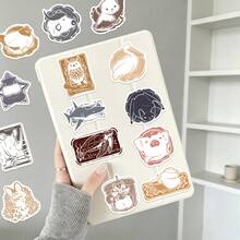 SCXXBSW 50pcs Cute Animal Postmark Stickers, Cool Cartoon Decorative Stickers, Classic Gift Decorations, Value Pack, Adorable Cartoon Stickers, Waterproof And Durable, Suitable For Phone Cases And Laptops. A Top Choice For Holiday Gifts. - Multicolor - View 6
