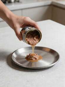 淺口不鏽鋼貓碗 金屬寵物餵食盤 適用濕食與乾糧 - 200ml - 查看 2